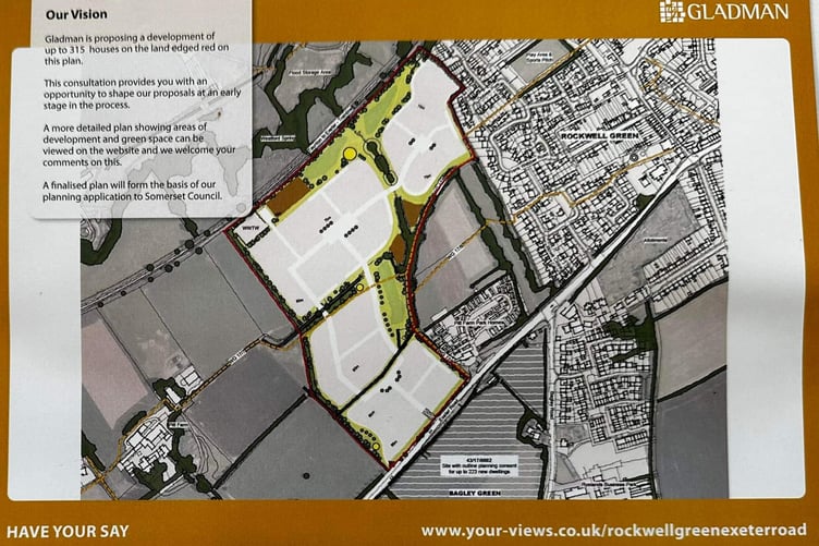 Gladman distributed leaflets around town outlining their 'vision' for the development