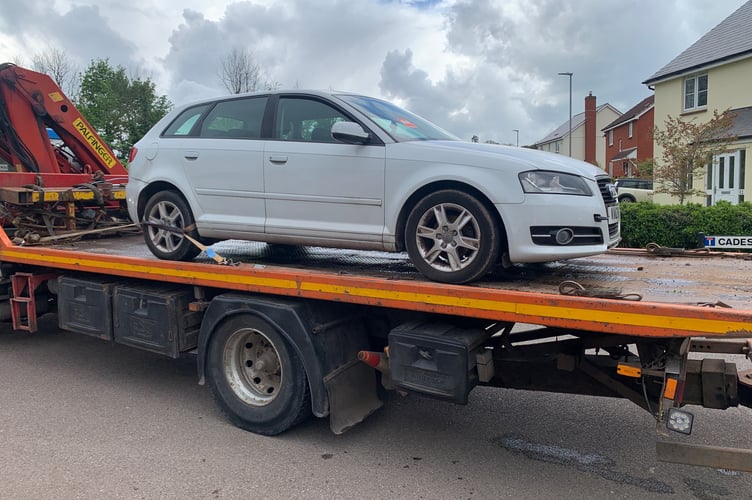 Car removed from Cades Farm, Wellington
