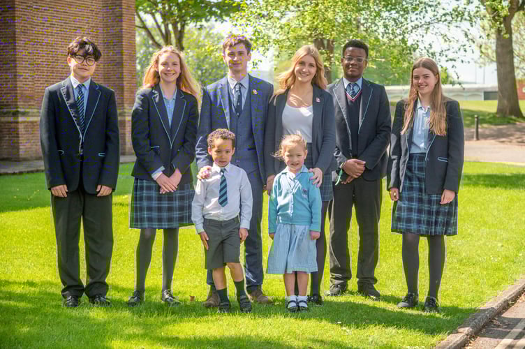 Pupils from across the age range at Wellington School.