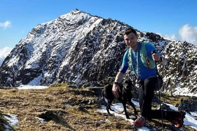 Wellington fireman and hill walker Jed Jackson, who is attempting the 'Welsh 3000s'.