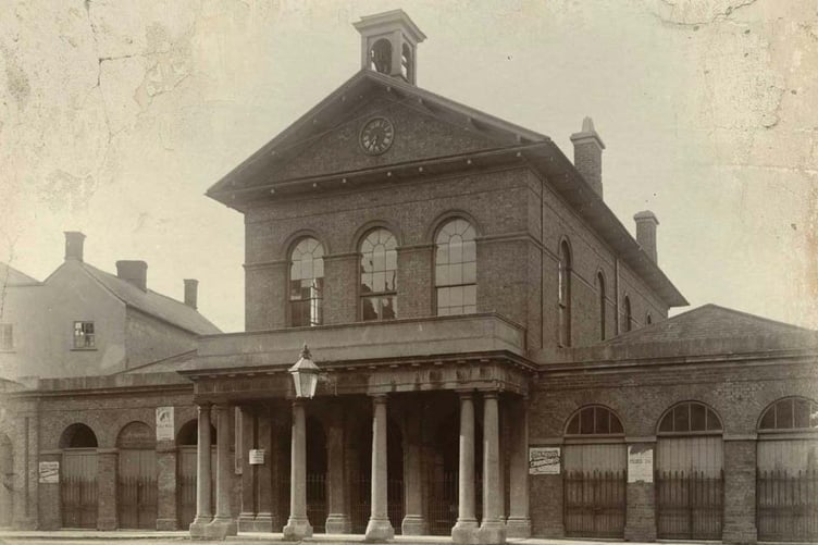 Wiveliscombe Town Hall as it used to look.