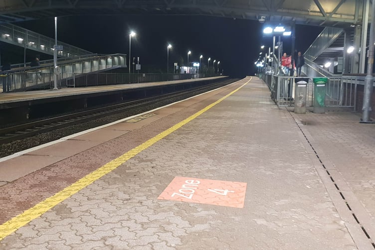 A typical parkway-style railway station.