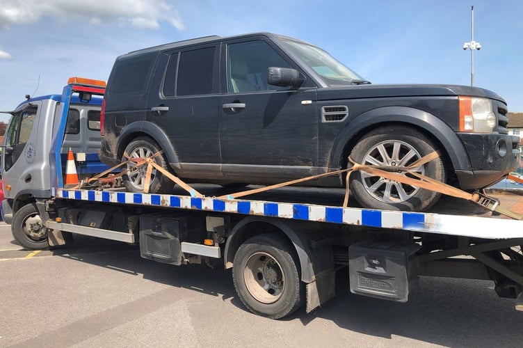 This Land Rover was seized by police for being on the road without tax.
