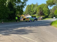 A38 crash leaves road partially blocked
