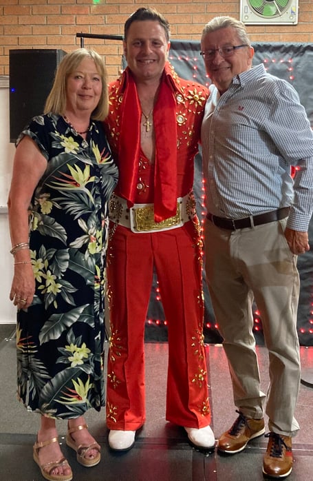 Ken and Jeanette Bird are pictured with Stuart Horne, who is also appearing at one of the Wellington Park summer concerts on Sunday, July 16.