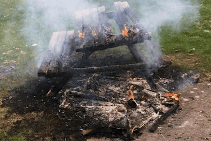 An arson attack in Milverton playing fields over the bank holiday weekend.