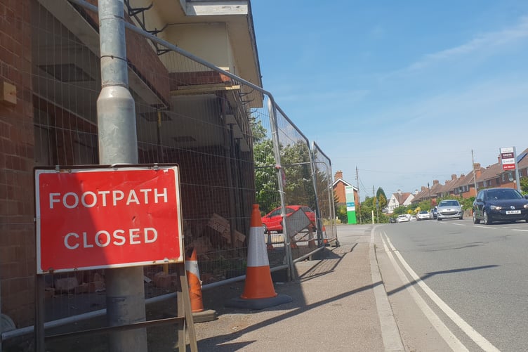 The pavement which has been reopened in Longforth Road, Wellington.