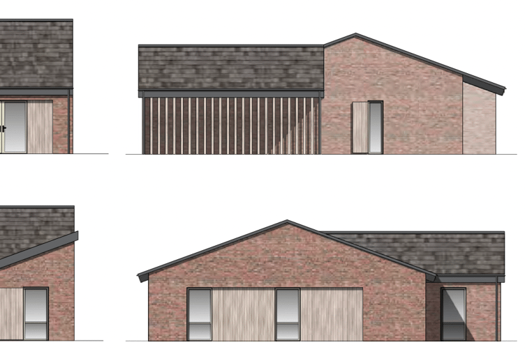 One of the new houses to be constructed on the old garden site
