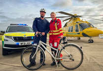 Air ambulance's cycle challenge