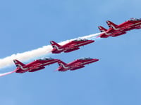 Red Arrows over Wellington tonight