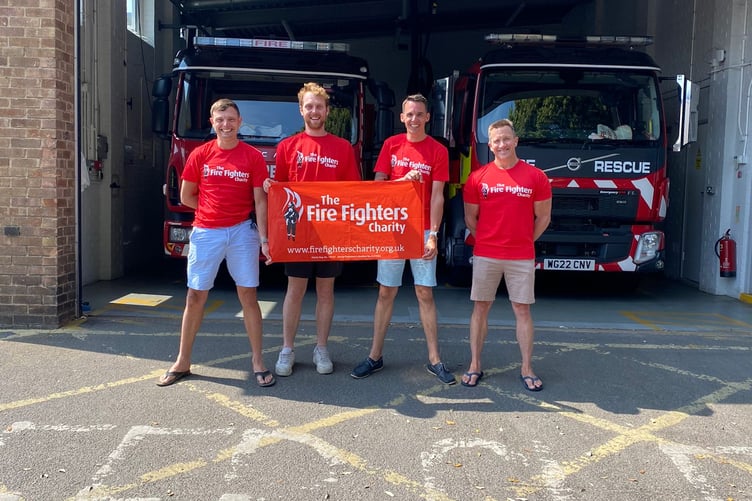 The endurance feat was undertaken to raise money for a charity which supports fire fighters