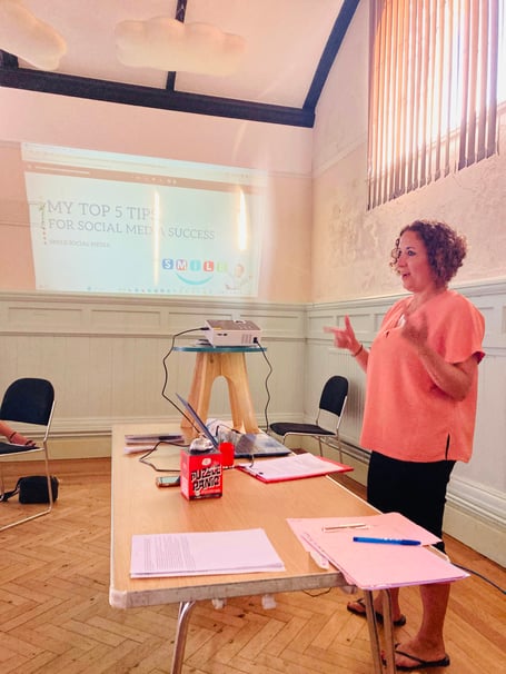 Samantha Parr gives tips on social media for members of Wellington Women in Business.