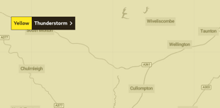 Storm warning for Wellington and West Somerset