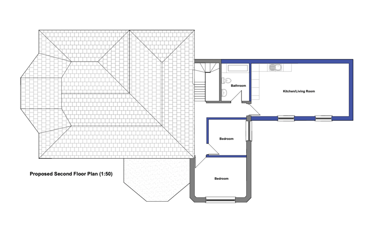 A drawing of one of the proposed dwellings submitted to planners for consideration