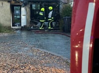 Tumble dryer sends garage up in flames