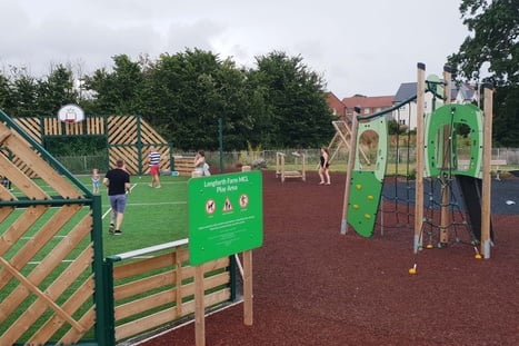 The Longforth Farm estate play area off Tredwin Close has now reopened