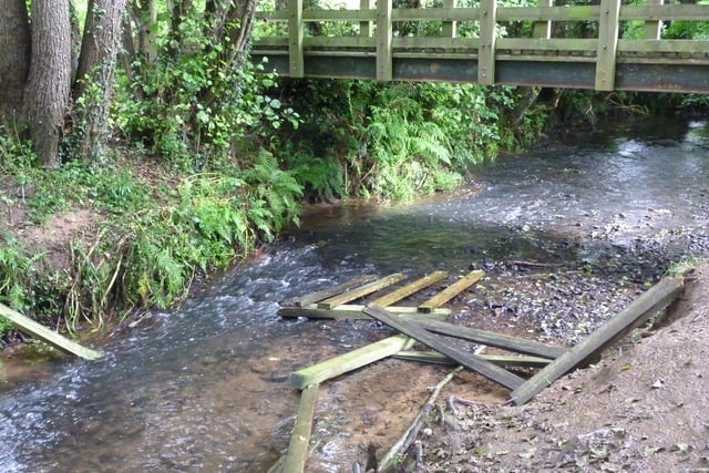 A footbridge in Westford Wood were vandalised at the weekend