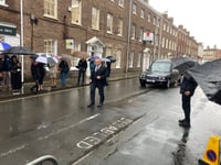 Mourners line streets for Barnaby Webber funeral cortege