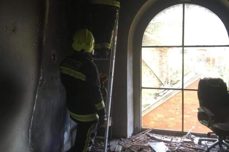 The aftermath of damage caused to the mill by an arson attack last weekend