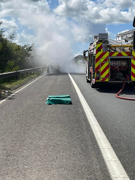 Wellington crews raced to tackle the motorway blaze
