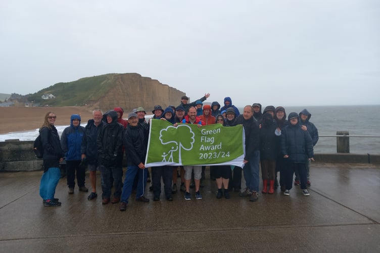 some of Somerset’s volunteers flying the Green Flag on a recent team away day.