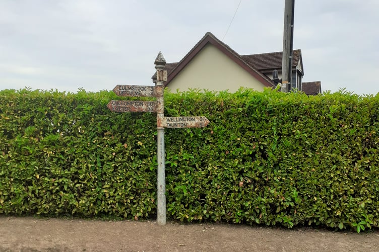 A number of signs in the village are in a poor state of health