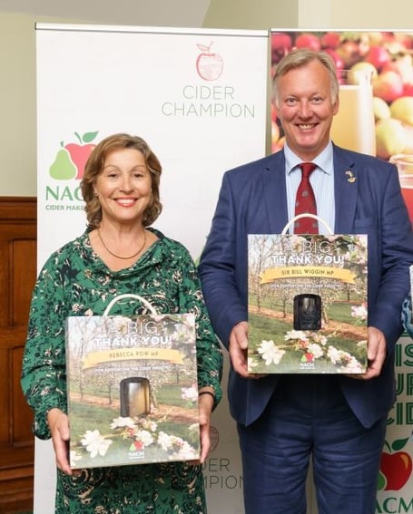 Taunton Deane MP Rebecca Pow attending a 'cider champions' event in Parliament.