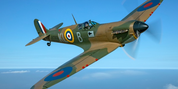 Spitfire to makle flypast at Dawlish. Photo RAF