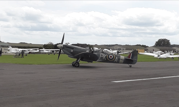 Spitfires at Dunkeswell Aerodrome today.