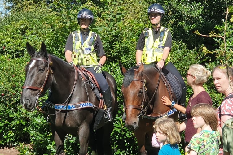 Park-goers were pleased to see mounted officers in attendance