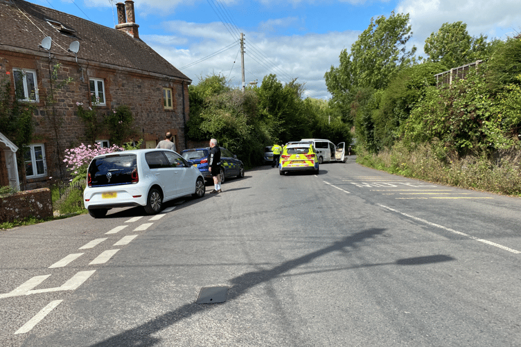 A main route into Wellington was shut after a head on collision left two vehicles blocking the highway