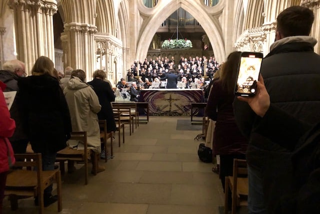 Wellington Choral Society perform a carol concert in Wells cathedral with Somerset Voices.