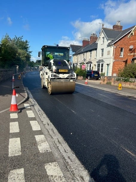 Resurfacing work in Mantle Street, Wellington.