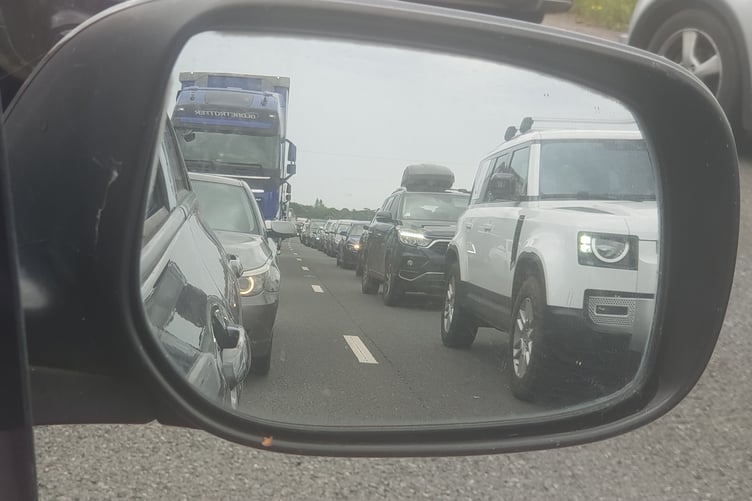 M5 motorway past Wellington has been closed this morning.