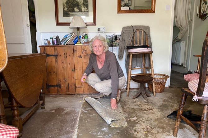 Sandra James was forced to gut the interior of her house after flood water engulfed the ground floor