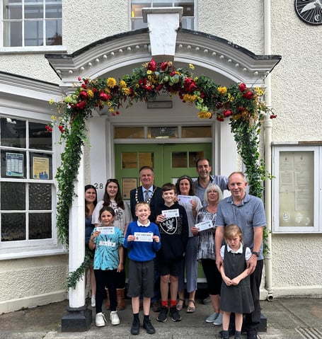 Winners were presented with vouchers by mayor Marcus Barr