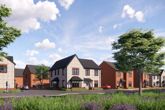 An artist's impression of the new Orchard Grove estate