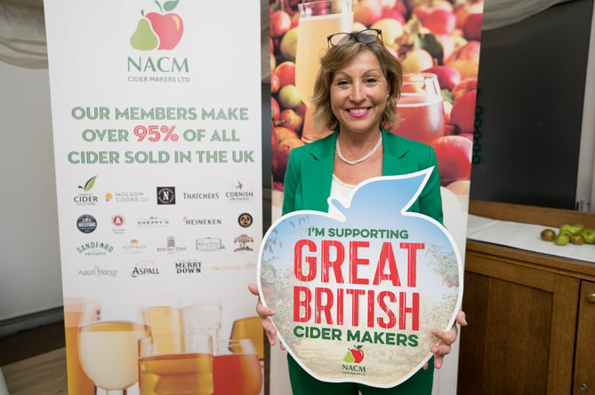 Cider champion MP Rebecca Pow at a cider makers reception in Parliament.