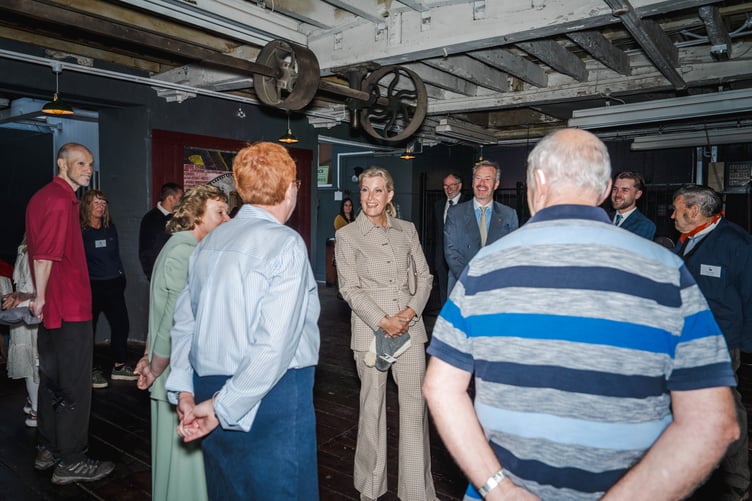 The Duchess of Edinburgh paid a visit to Uffculme to meet volunteers at the Devon heritage charity