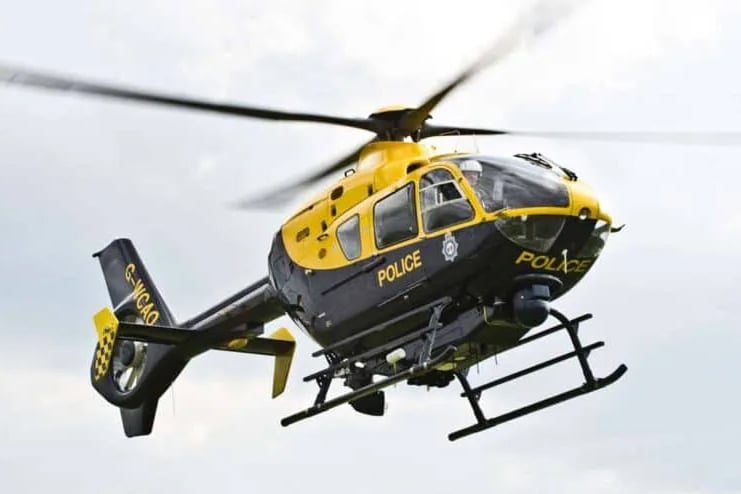 A police helicopter helped in a search for a missing person in Wellington on Thursday.