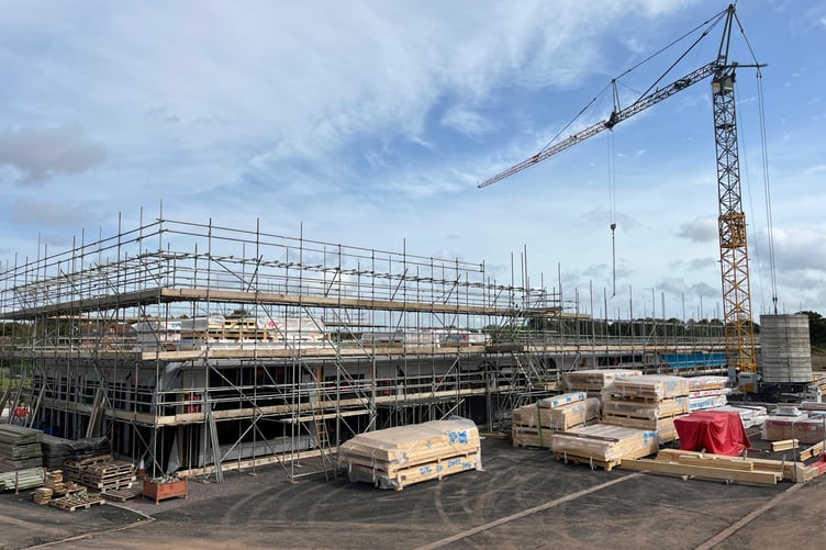The carbon net zero Orchard Grove School building site.