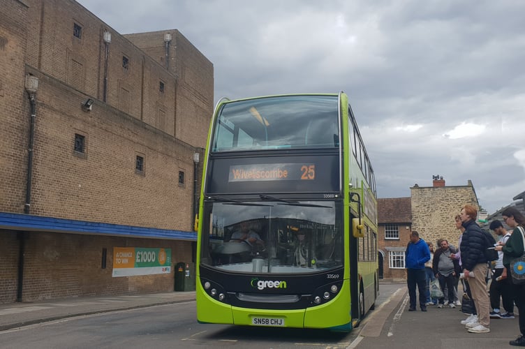 The No 25 Wiveliscombe and Dulverton bus which is currently being subsidised by Somerset Council.