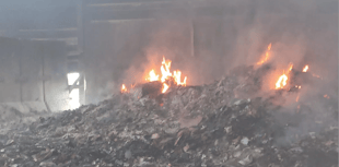 Fires continue to burn in devastated recycling centre