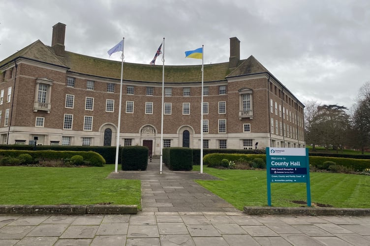 Somerset Council's County Hall headquarters, in Taunton.