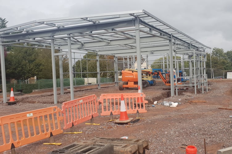 Construction of the framework of a KFC drive-thru for Wellington has begun.