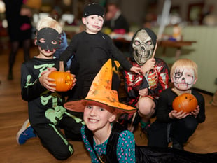 Halloween pumpkin carving at Rumwell