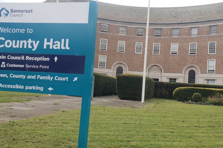 County Hall, Taunton, headquarters of Somerset Council.