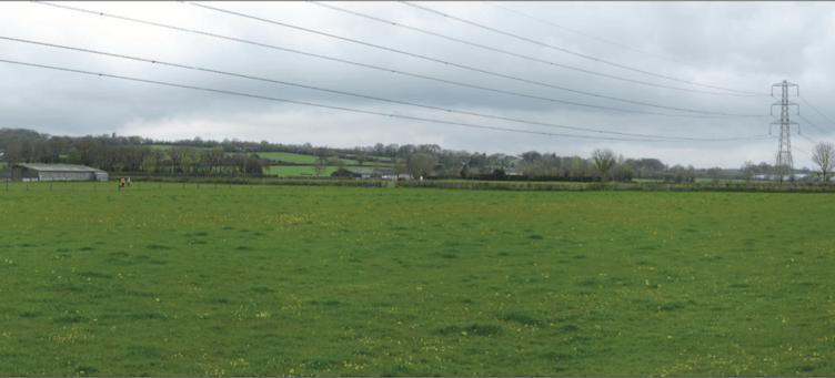 A view of the site on which Clearstone Energy wants to build a battery energy storage system.