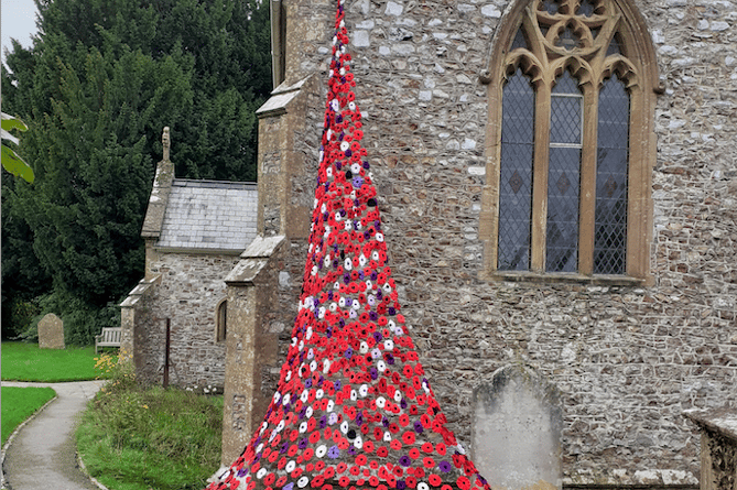 St Mary's Church, Hemyock has an expanded poppy display this year.
