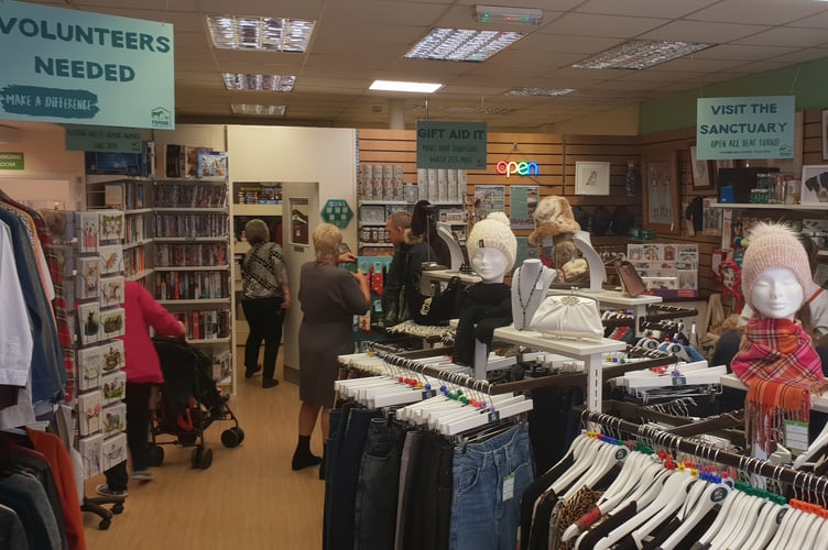 Inside Ferne Animal Sanctuary's Wellington store.